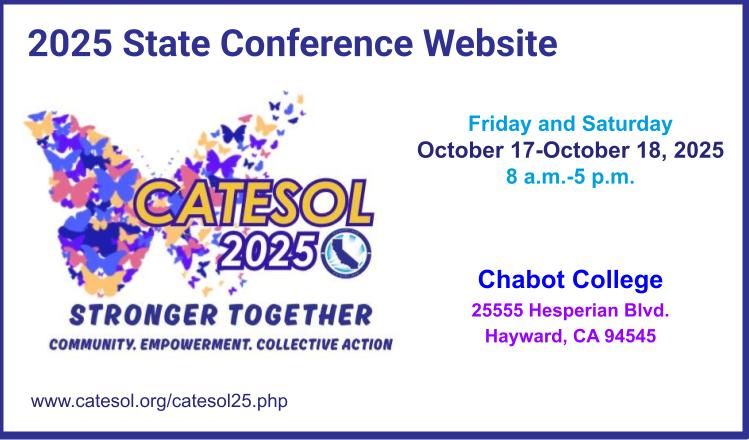 link to CATESOL25 website 