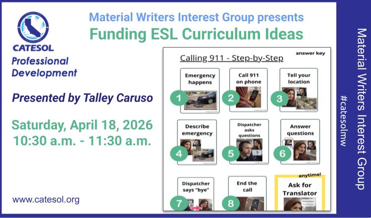 Image for Funding ESL Curriculum Ideas (MW-IG) Grid with pictures for calling 911 