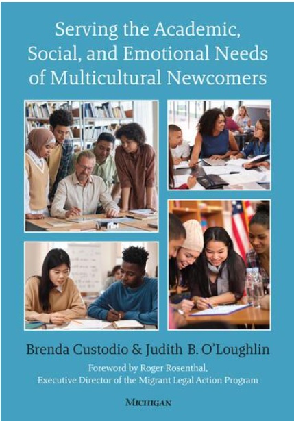 Image of book cover with four photos of multicultural groups of students