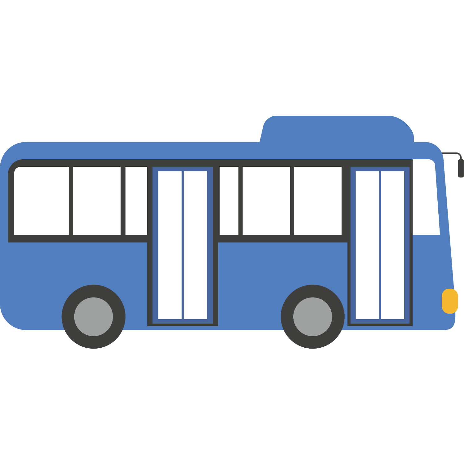 a blue bus