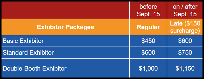 Exhibitor package rates